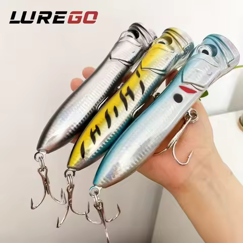 Giant Popper Topwater Lure - 7.28inch/106g Heavy-Duty Saltwater Fishing Look Realistic Popping /Plug
