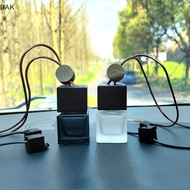 BAK 1Pc ck Three Piece Bead Set Square Glass Car Perfume Empty Bottle Pendant Car Mounted Perfume Pe