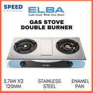 ELBA GAS STOVE DOUBLE BURNER GAS STOVE EGS-F7112(SS) 煤气炉 DAPUR GAS STAINLESS STEEL