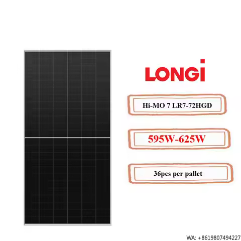Longi Hi-MO 7 LR8-66HGD 595~625M High Quality Half-Cell Solar Panel 595w 600w 605w 610w 615w 620w 62
