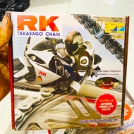 Suzuki Raider - Satria RK Chain Sprocket Set Specifications Zinc Chain No Rubber Seal Genuine RK Tak