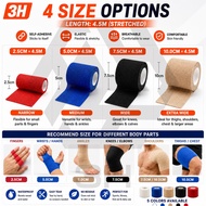 3H Bandage Elastik Sukan Self-Adhesive, Elastic Bandage Roll, Balutan Tangan & Kinesiology Tape