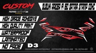Suzuki Raider 150 FI Satria Stamp Edition Decals Set