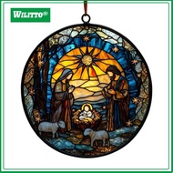 Christmas Ornament Nativity Scene Nativity Sunlight Catcher Handmade Christmas Nativity Scene Orname