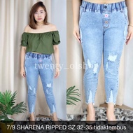 JEANS Wanita 7/9 SHARENA RIPPED-TWENTY OLSHOP