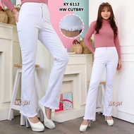 ( Size 27 - 34 ) MC girl - Cutbray Highwaist Rawis Jeans Warna Putih Wanita / Cutbrey HW / High Wais