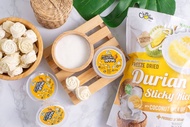 ข้าวเหนียวทุเรียนอบกรอบ พร้อมดิปกะทิ 50กรัม / Freeze-Dried Durian Sticky Rice with Coconut Milk Dip 50g (ยี่ห้อ ชิมมะ Chimma Brand)