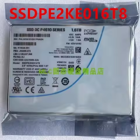 NEW Original Solid State Drive SSD DC P4610 1.6TB NVME 2.5" NVME For SSDPE2KE016T8