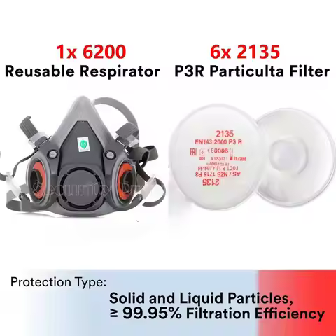 6200 dust mask spray paint with 2135 2091 P100 anti-particle filter industrial dustproof PM2.5 acid