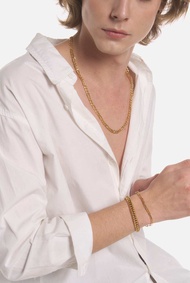 Nathalias NY สร้อยคอ ฟิกาโร่ 10K ขนาด 6.6 มิล Lite Figaro Chain in 10k Yellow Gold (6.6 mm)76860