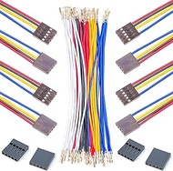 Dupont 2.54mm Wire Female to Female Dupont Connector & 22AWG Pre-Crimped Cable, Single Row 1/2/3/4/5