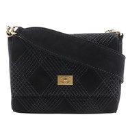 【日本直送】香奈兒 CHANEL 經典菱格紋肩背包 A19343Y02640 麂皮 黑色 女性【二手】