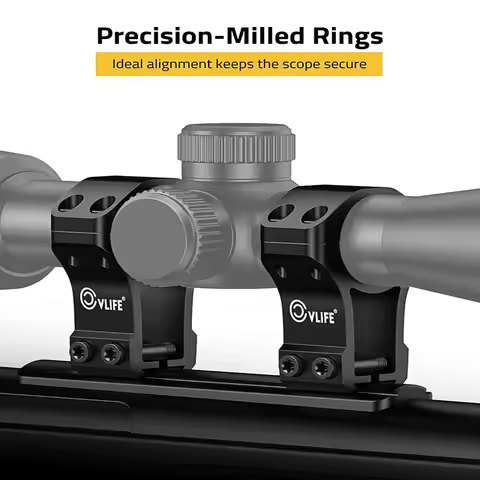 2PCS Hunting Rifle Scope Mount Ring 11mm Dovetail Picatinny Rail Tactical Flashlight Mount 1.58 inch