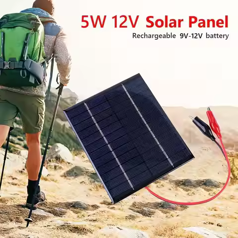 5W 12V Solar Charging Panel Waterproof DIY Polysilicon Solar Epoxy Cell Charger Solar Battery Charge