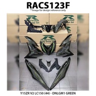 Cover Set Rapido Y15ZR V1 V2 Yamaha LC150 (44) Green Black Ysuku Accessories Motor Hot Y15 LC 150 Deep Hijau Lumut