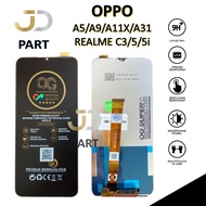 HITAM Lcd TOUCHSCREEN OPPO A5 2020 OPPO A9 2020/ REALME C3 ORIGINAL Black - LCD REALME 5i REALME 5 A