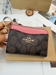 Original Classic Official Store Womens Card Case 12 Logo Logo Zipper Open Wallet C8275 Size: 12 * 2