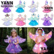 YANN Angel Feather Wings Set, Light Up LED Wings Glowing Wings,  Party Props Feather Decor Dance Ski