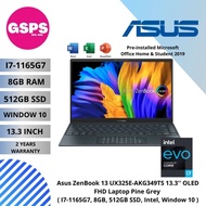 Asus ZenBook 13 UX325E-AKG349TS 13.3'' OLED FHD Laptop Pine Grey  ( I7-1165G7, 8GB, 512GB SSD, Intel, Win 10 )
