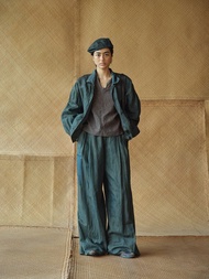 復古文青 / 棉麻植物染牛仔褲 / 休閒直筒褲