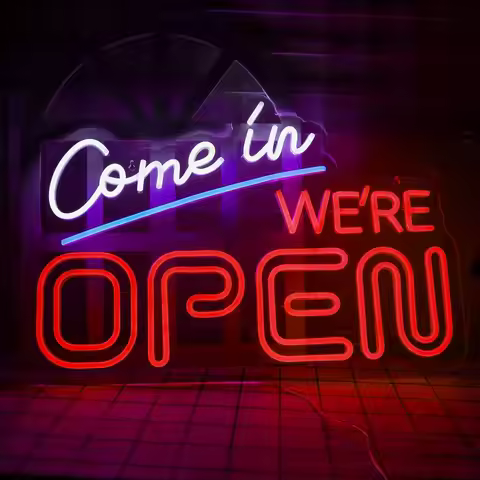 1 Piece OPEN Bright Neon Sign Shop Open Sign For Window Party Shop Bar with Open Sign, with On/Off S