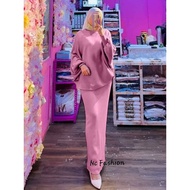 (B)HOT ITEM🔥🔥PLUSIZE SET SKIRT ROSALINDA KNIT BATWING/BATWING SWEATSHIRT SET SKIRT
