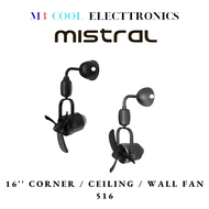 *NEW* D'FAN BY MISTRAL 16"" CORNER / CEILING / WALL FAN 516 - 2 YEARS LOCAL WARRANTY