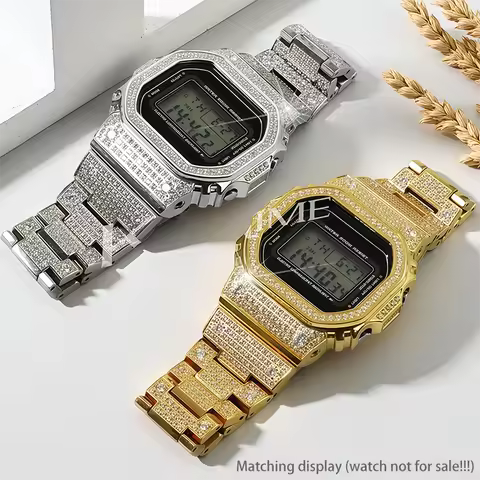 Diamond DW5600 metal case strap for Casio GSHOCK DW-5600 GW-M5610 GW-B5600 GM-5600 Mod set watch par