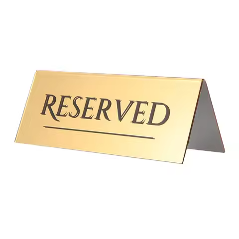 Elegant Gold Acrylic Reserved Table Signs Rustic Wedding Seat Cards for Banquets Anniversaries Dinne