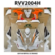Cover Set Rapido Honda ADV160 ADV 160 Repsol (4) Orange White Motor Body Set Accessories Spare Parts ADV Putih Coverset