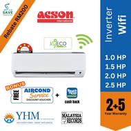 ACSON wifi aircond inverter 1hp 1.5hp 2hp 2.5hp R32 gas air cond