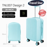Luggage Suitcase Set Bagasi (20 inch) (Travel Star TNL007)Blue/RoseGold/Green