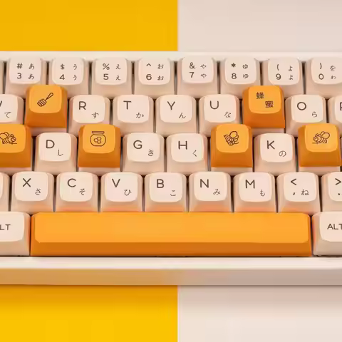 140 Keys Keycap Honey Milk Key Cap XDA Profile PBT Thermal Sublimation Custom Mechanical Keyboard Ke