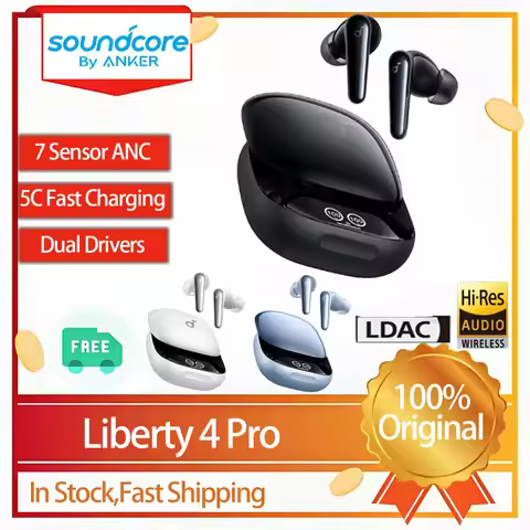 Soundcore Liberty 4 Pro Earbuds Control With Touch Barand Display 3X Stronger Noise Reduction Adapti