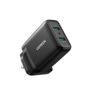 🇲🇾 Ugreen 36W USB Dual QC 3.0 iPhone Android Port Quick Wall Charger