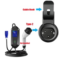 EV Charger Holder with Hook Type 2 Charging Cable Organizer Wall Mount Dock Plug Holder for Electric