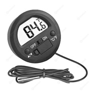 Round Electronic Digital Thermometer Hygrometer Fridge Freezer Tester Probe