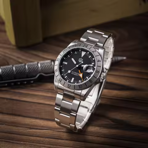 Watchdives WD16570B V2 HangZhou6460 Automatic Mechanical GMT Watch 37mm Dive Watch Sapphire Crystal 