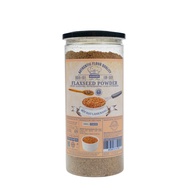 Flaxseed Powder and Brown FLAXSEED for baking, served with Canadian imported Salad - FLAXSEED The Nu