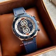 [Original] Expedition E6756 MCLTUBU Chronograph Man Watch with Blue Genuine Leather