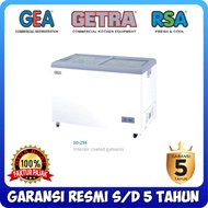 Chest Freezer Box Sliding Flat Glass Gea Sd-256 Es Krim Ice Cream Kaca