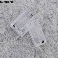 HUMBERTO Battery Box Transparent 3V 4.5V for AA Battery Storage Box ABS 2 3 Slot Battery Holder