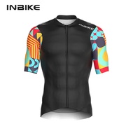 INBIKE Summer Mens Cycling Jersey Short Sleeve  Bicycle MTB Shirts Road Bike Clothing with 3 Rear Po