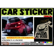 Mazda 3 Batman Number plate Car Sticker Customize Number Plate Mps