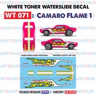 Hot wheels white toner decal WT071 (Camaro Flame 1)