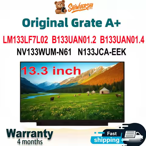 Original New A+ 13.3" Laptop Lcd Screen Monitor Slim Panel LM133LF7L02 B133UAN01.2 B133UAN01.4 NV133