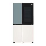 ตู้เย็น SIDE BY SIDE LG GC-Q257CMFW.ATEPLMT 23.1 คิว สีเขียวเบจ