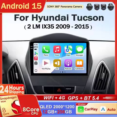 Android 15 Car Radio For Hyundai Tucson 2 LM IX35 2009 - 2015 Carplay Android Auto AutoRadio GPS RDS