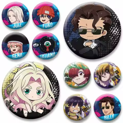 Anime Peripheral Undead Unluck Soft Button Pins Cartoon Role Aunty Fuuko Izumo Akira Kuno Brooch Cos