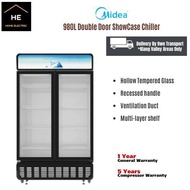 Midea Chiller Fridge MDRZ952FGG30 980L Chiller 2 Door Showcase Chiller Refridgerator Peti Sejuk Keda